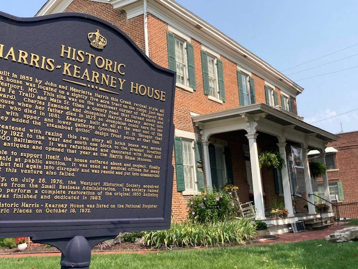 The 1855 Harris-Kearney Historical House Museum contains the remnants of a historic Conestoga-styled wagon.