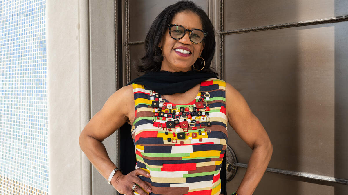 Senior opinion columnist Mara' Rose Williams on Thursday, May 7, 2026, at Liberty Memorial, in Kansas City.