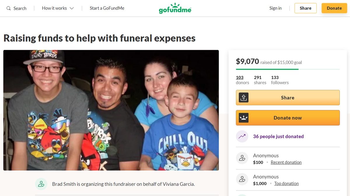 Isidro Garcia was fatally shot in October, 2021. His family is raising money on GoFundMe to fund his funeral and support his children.