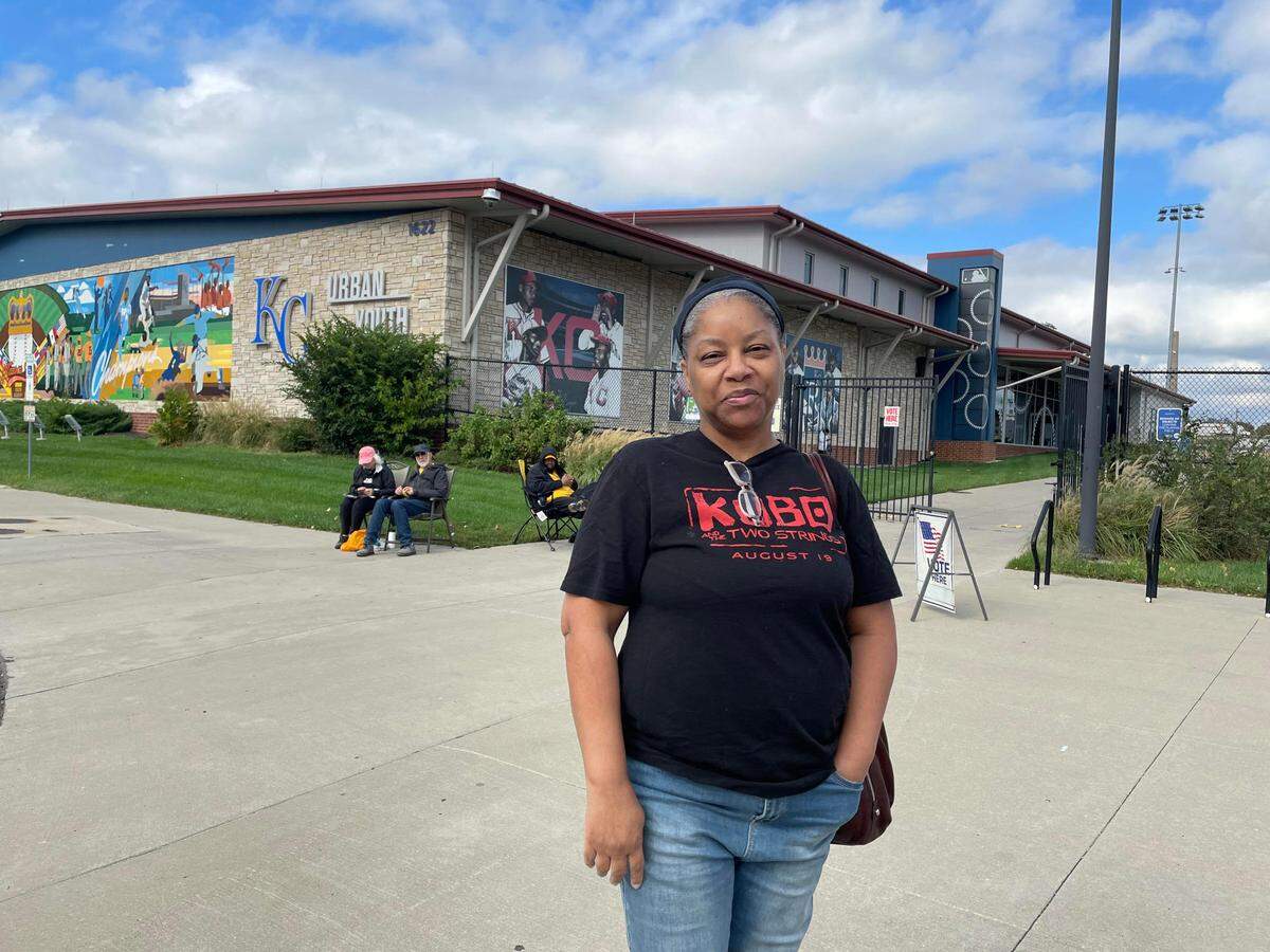 Malica Page, 58, came out to vote at her Kansas City polling location with the hope of participating in a historic moment—electing America’s first female president.