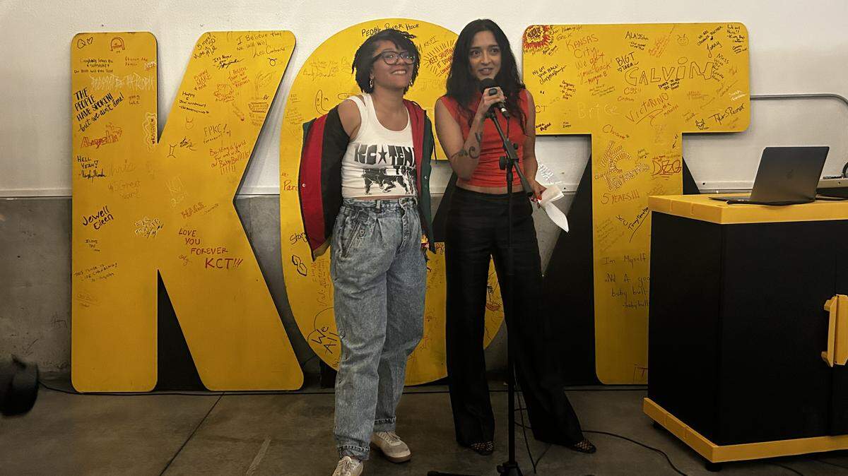 Jenay Manley (left), the new director of KC Tenants, with founder Tara Raghuveer. The group celebrated its seventh anniversary Saturday.