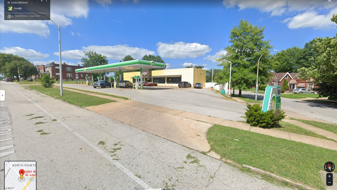 A woman in St. Louis tracked down her stolen car at a gas station with teens inside and gunfire erupted, injuring two teen boys, cops said.