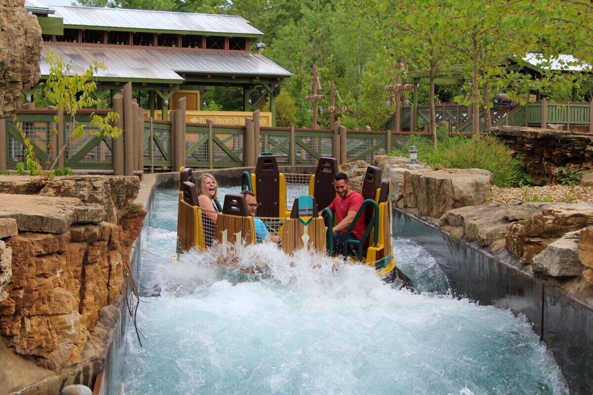The Mystic River Falls ride opened at Silver Dollar City in 2020.
