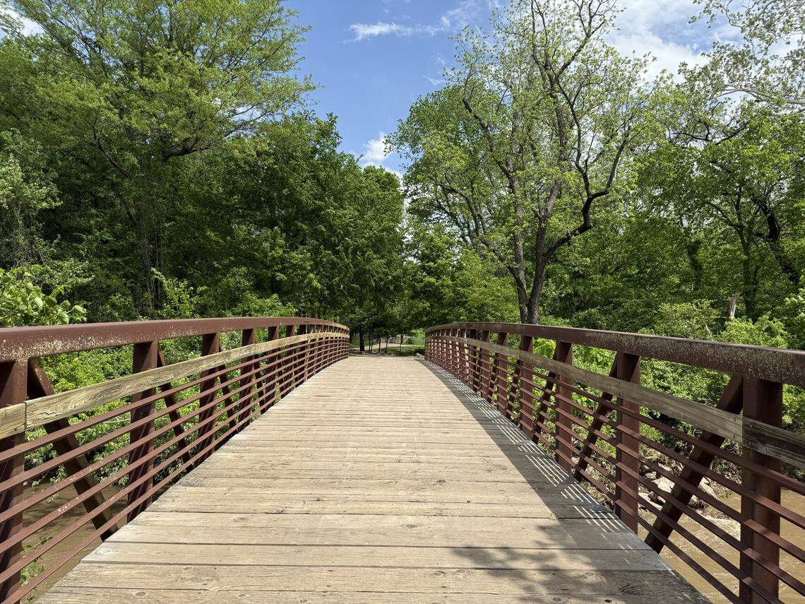 Leawood City Park trail over Indian Creek