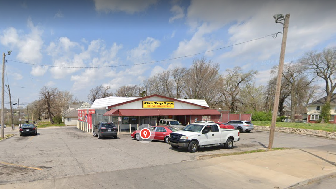 Police are investigating after one person died and another was injured in a shooting Monday night outside the Top Spot convenience store at 2640 Brooklyn Avenue. This Google Maps Street View image shows the area.