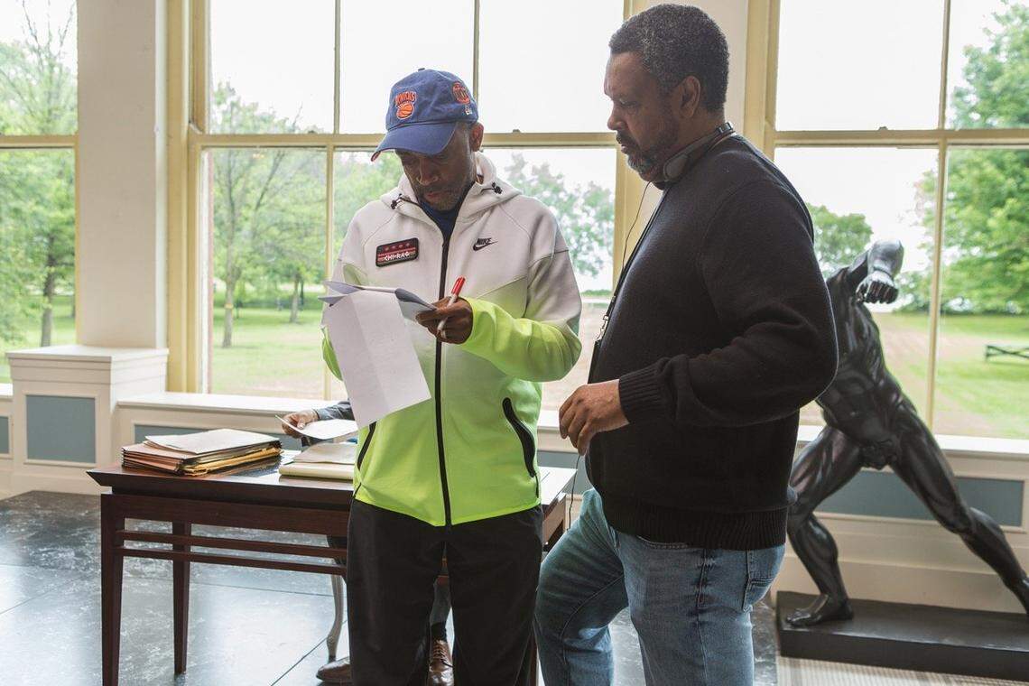 Director Spike Lee (left) co-wrote “BlacKkKlansman” with KU film professor Kevin Willmott and two other writers.