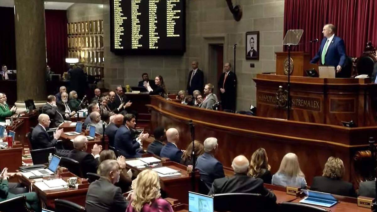 If Gov. Mike Kehoe at the State of the State address. If he gets his way, Missouri will vote on abolishing the state income tax.