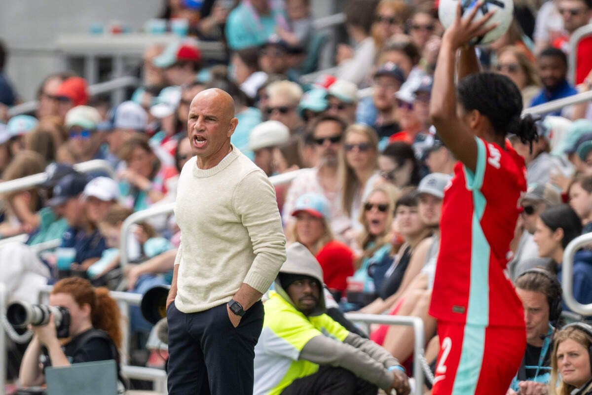 Kansas City Current head coach Chris Armas on the sideline in the second half vs. the Chicago Stars on Sunday, May 10, 2026, at CPKC Stadium.