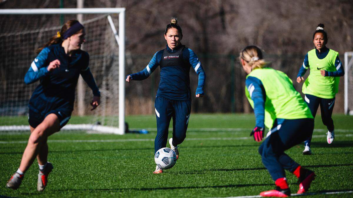 KCWoSo practices Tuesday, Feb. 2, 2021 at Swope Soccer Village.