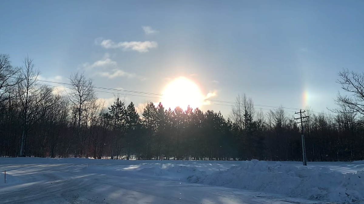 Diamond dust fell from the Michigan sky on Friday, Feb. 3, in Michigan.