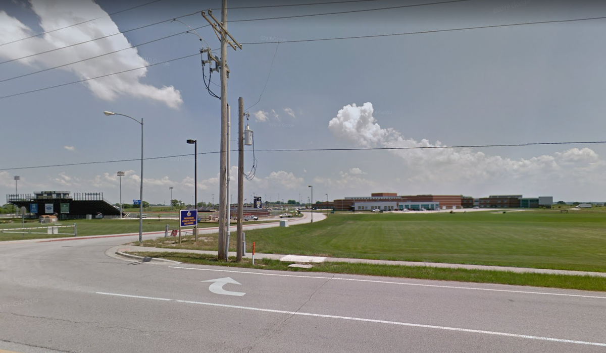 Liberty North High School is pictured in a Google Maps Street View image.