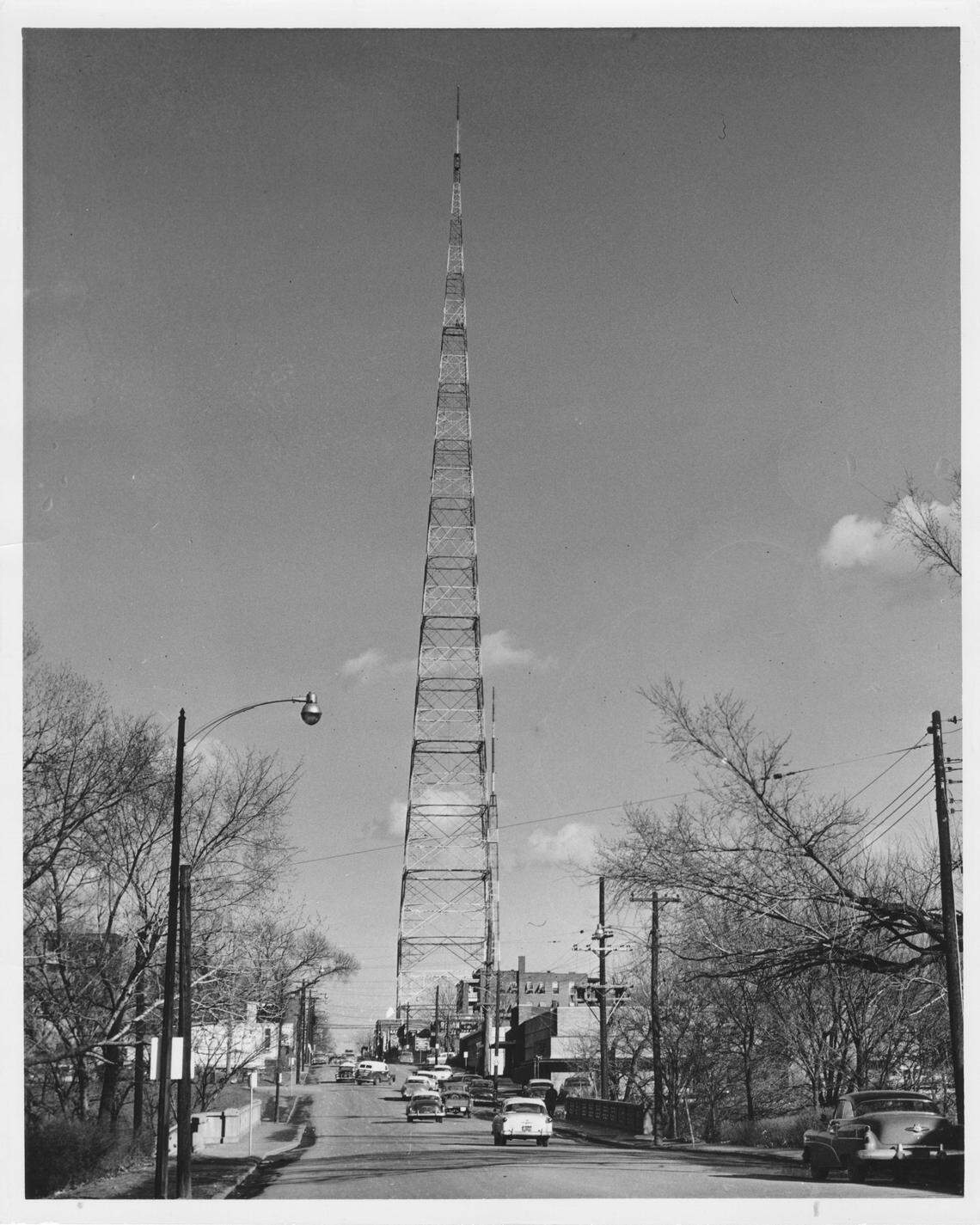 An image of the tower as it looked in the 1950s.