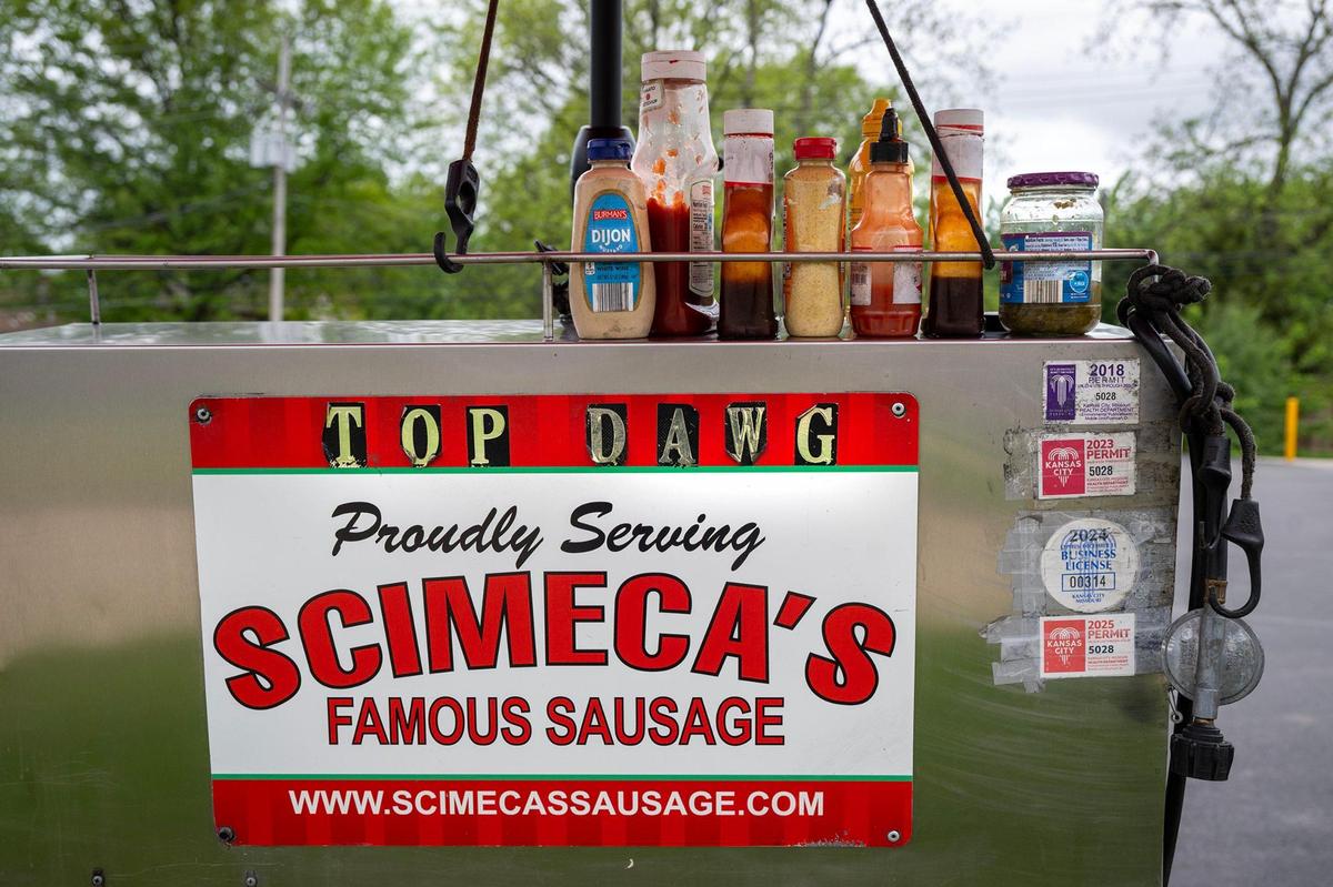 Vanderlinden sells a Nathan’s all-beef dog, a jalapeno cheddar smoked sausage, and a Scimeca’s Italian sausage.