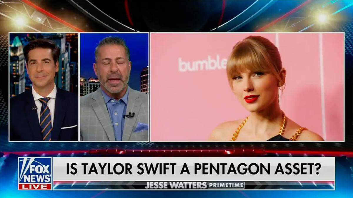 A guest on “Jesse Watters Primetime” suggested Tuesday that U.S. intelligence agencies are using the pop star as a “psyop.”