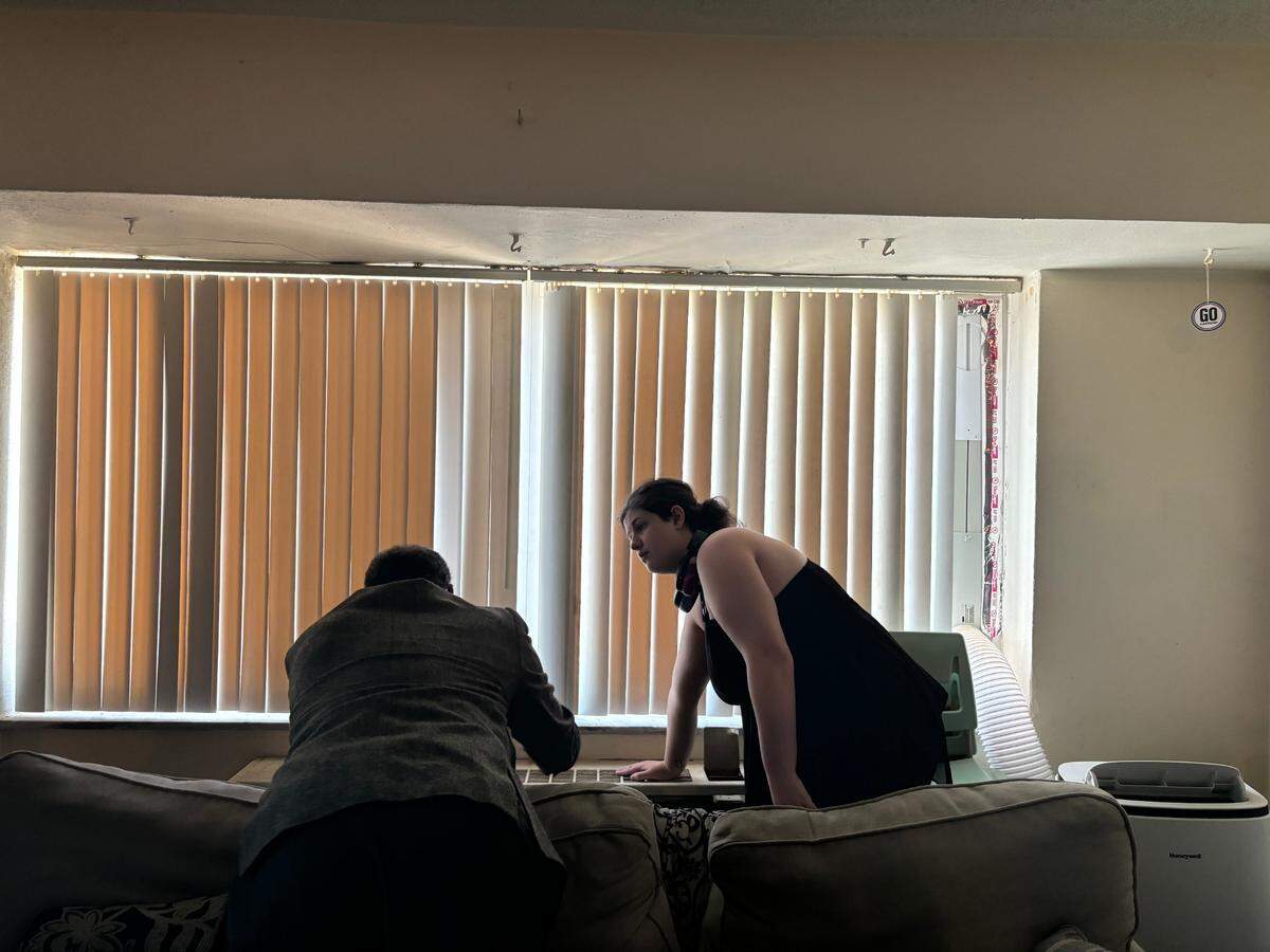 Congressman Emanuel Cleaver II tours Elliot West’s apartment on Sept. 3, 2024.