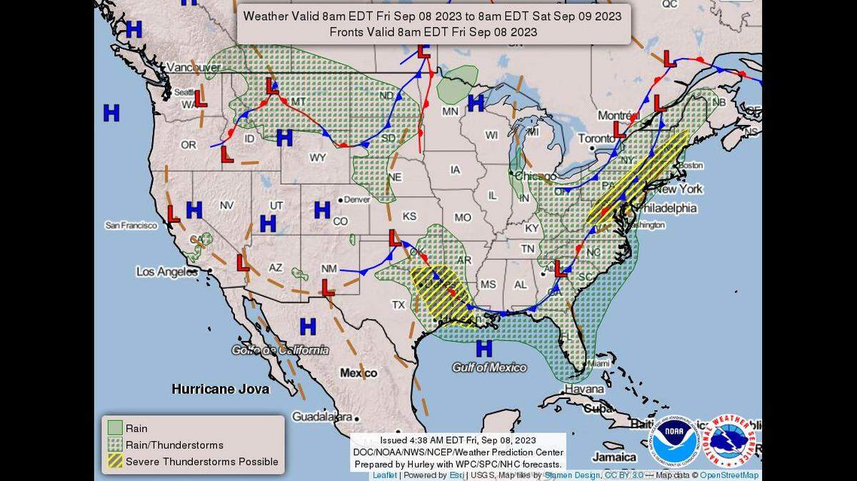 Rain showers sweeping across parts of the Kansas City area Friday morning will surrender to mostly sunny skies by afternoon. Fall-like temperatures are expected next week, giving the metro its first taste of autumn, the National Weather Service said.