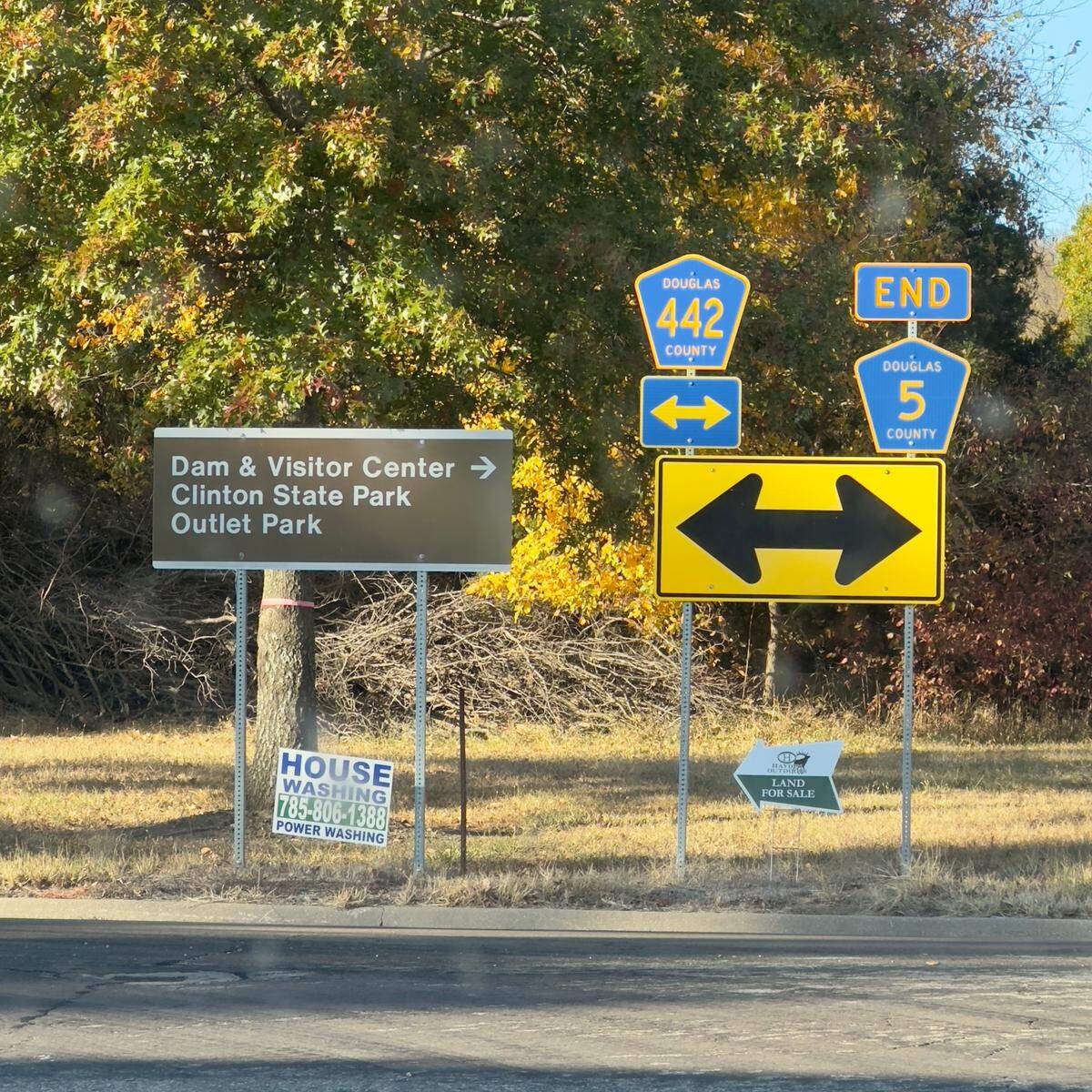 The crossroads near Stull Cemetery in Douglas County.