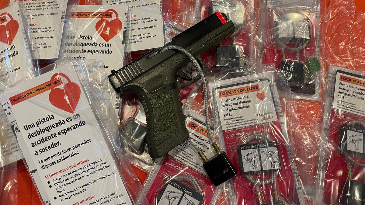 The nonprofit Grandparents for Gun Safety hands out free gun locks at community events across the Kansas City metro area and surrounding cities.