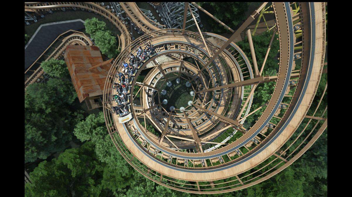 Riders will climb a spiral lift hill made of galvanized steel and wood hybrid frame before being dropped into a low-to-the-ground track on the new re-imagined Zambezi Singer
