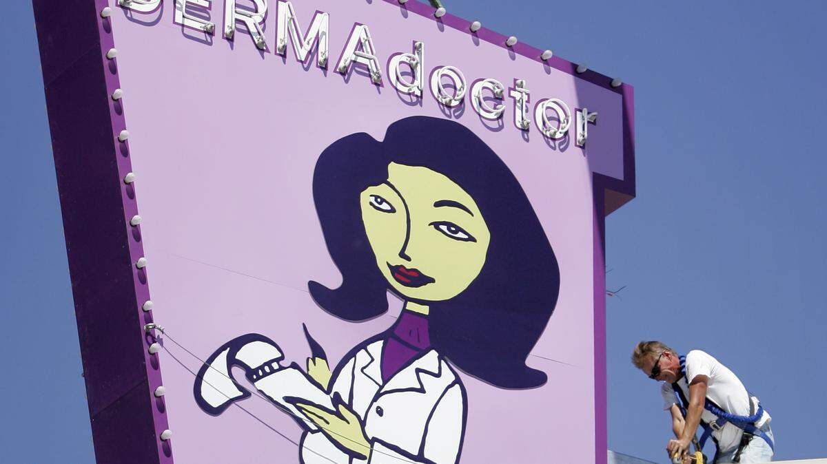 This Dermadoctor sign went up in 2009. The skin-care business is at the corner of 19th and McGee streets in Kansas City.