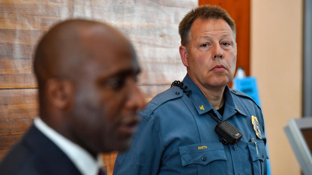 Kansas City police chief Rick Smith and Mayor Quinton Lucas in a 2020 file photo.