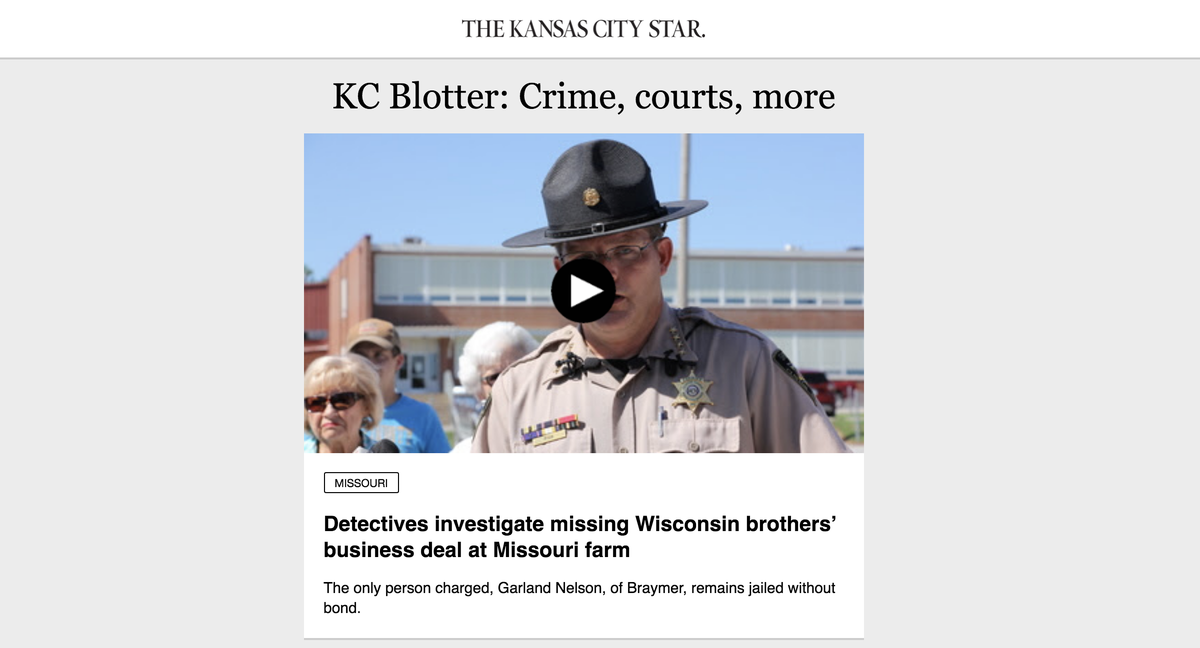 The new KC Blotter newsletter rounds up coverage from our crimes and courts team. It is emailed Monday-Saturday.