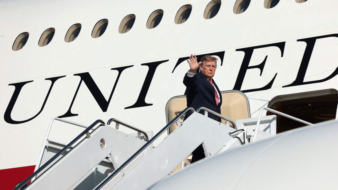 Former Kansas GOP leader gets birthday ride on Air Force One to Trump Wichita rally