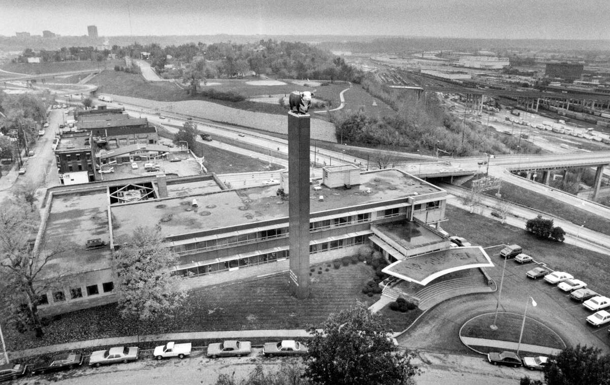 The AHA headquarters sat near Mulkey Square Park, seen to the south.