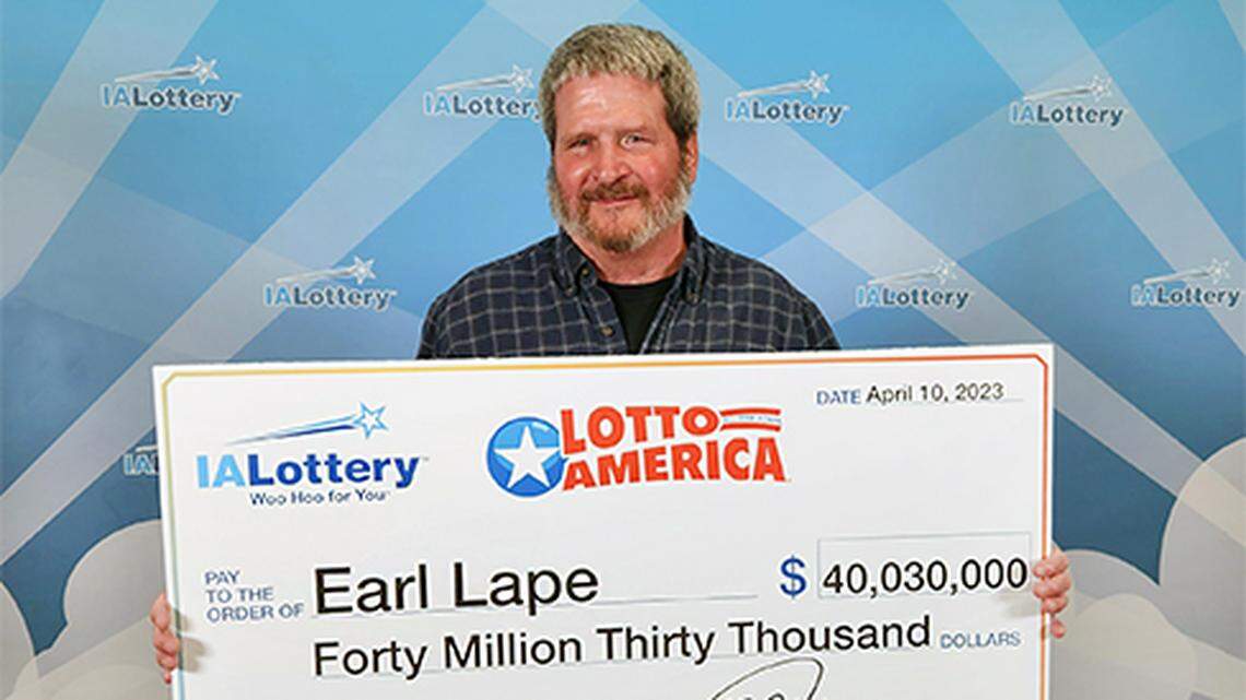 Earl Lape, from Dupuque, Iowa, won $40 million playing the the Lotto America game.