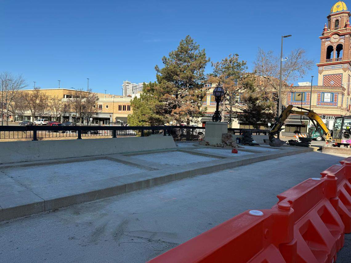 The Wornall Bridge in the Country Club Plaza receives improvements on Dec. 31 in Kansas City.