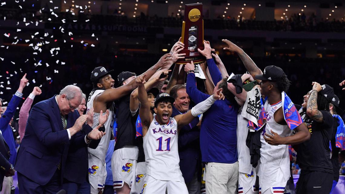 The Kansas Jayhawks are NCAA national champions in men’s basketball again thanks to a spirited rally that overcame a 40-25 deficit against North Carolina in the title game on Monday, April 4, 2022 at the Caesars Superdome in New Orleans.