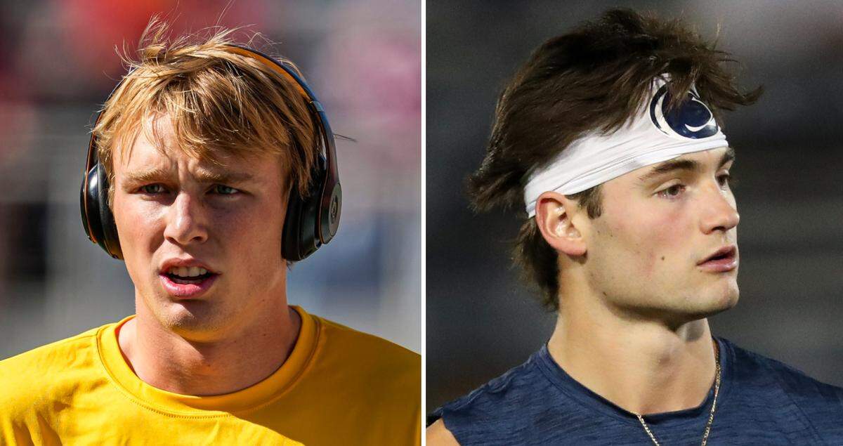 Vying to be the Missouri Tigers’ No. 1 QB in 2025 are Sam Horn, left, and Beau Pribula.