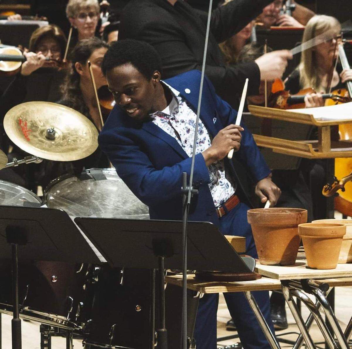 Josh Jones performs as the principal percussionist in the Kansas City Symphony. Out of 80 musicians employed with the orchestra, Jones was one of three who were Black.
