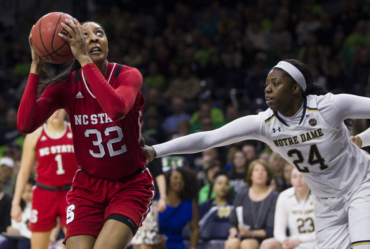 North Carolina State's Akela Maize, left, and her teammates have a big assignment on their hands Friday night against Mississippi State.