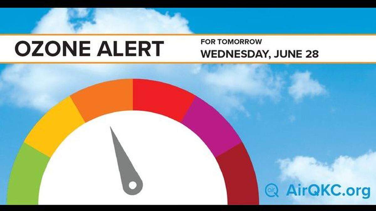 The Mid-America Regional Council has issued an orange ozone air quality alert for Wednesday, the 10th time this season.The area’s outdoor Air Quality Index is expected to exceed 100 with ozone being the primary pollutant.