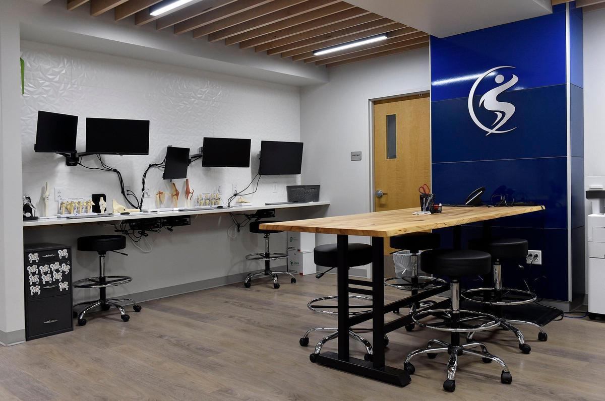 A work area inside Sano Orthopedics in Lee’s Summit, which has become an urgent care clinic for its patients.