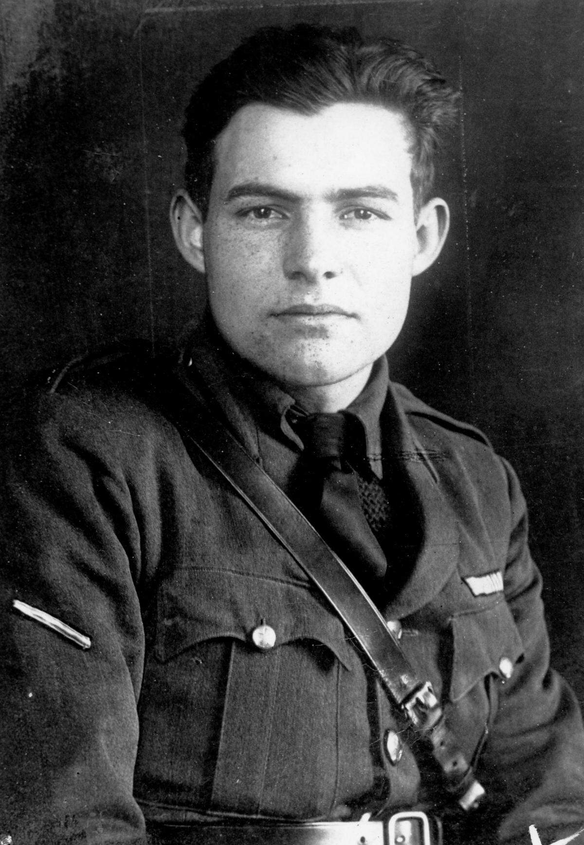 Ernest Hemingway in uniform circa 1918.