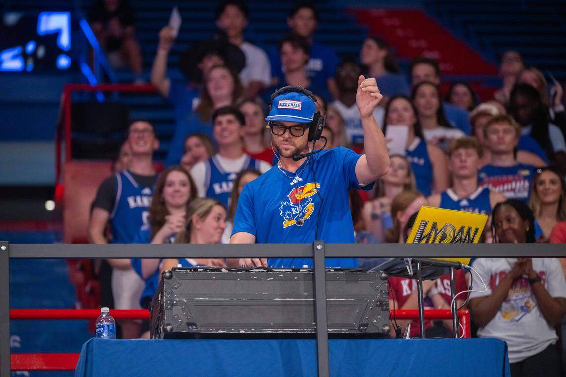 Allen Fieldhouse hosted a DJ battle in place of it's usual musical guests, at Late Night in the Phog, on Friday, October 17, 2025, in Lawrence.