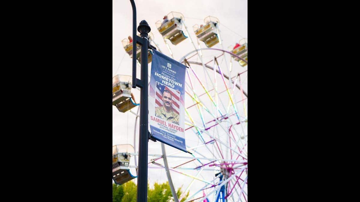 The 2024 Hometown Hero Banners, sponsored by the Lee’s Summit Chamber will be on display during the Chamber’s annual Oktoberfest, scheduled for Sept. 27-29.