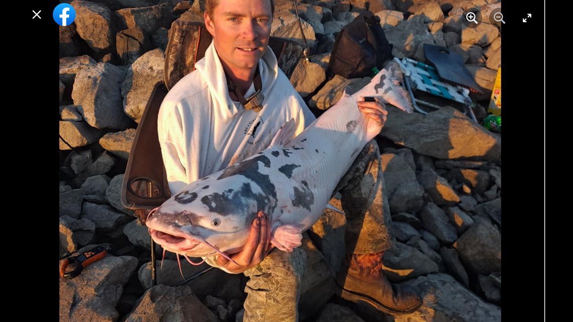 Missouri man Chad Hester reeled in a rare kind of catfish while fishing in the Mississippi River recently.