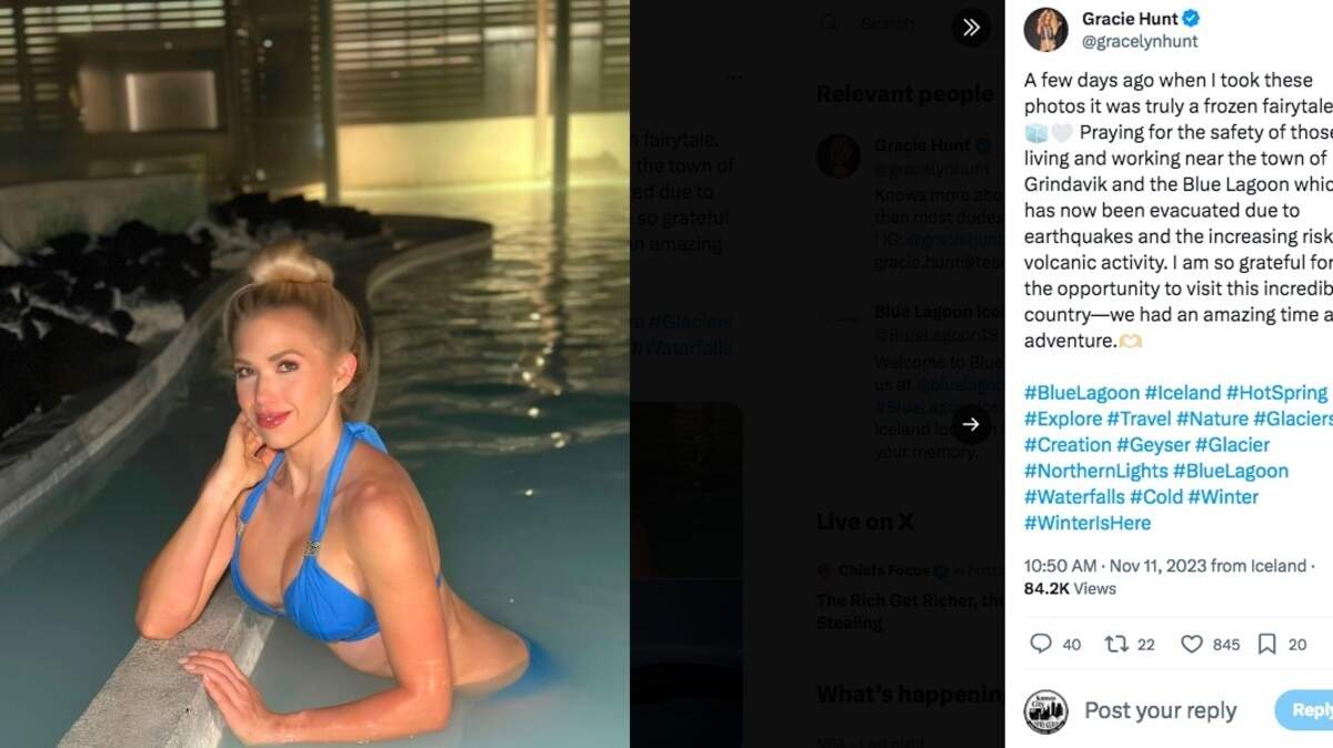 Gracie Hunt, daughter of Chiefs owner and CEO Clark Hunt, posted about the family’s vacation last week in Iceland where part of the country has since been evacuated.
