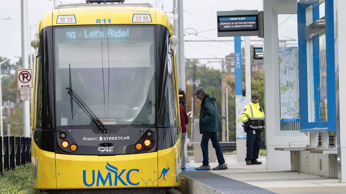 The UMKC streetcar stop was the most popular during the first month of operation for the KC Streetcar’s Main Street extension. October 24, 2025.