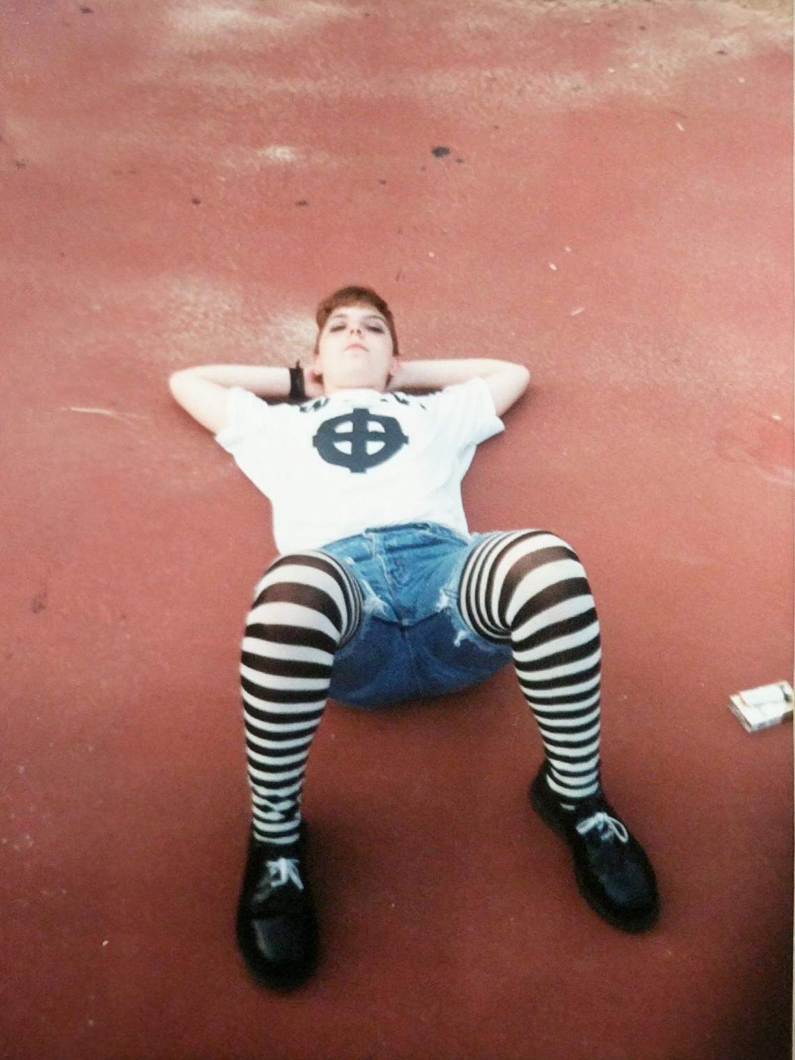 A young Shannon Foley Martinez wore a shirt adorned with the Celtic cross, an oft-used symbol of white nationalism. Foley Martinez was a member of the white nationalist movement for years before denouncing extremism.