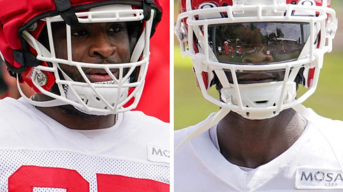 The Chiefs got significant playing-time contributions from a pair of K-State products Saturday night at Arizona: defensive end Felix Anudike-Uzomah, left, and cornerback Ekow Boye-Doe.