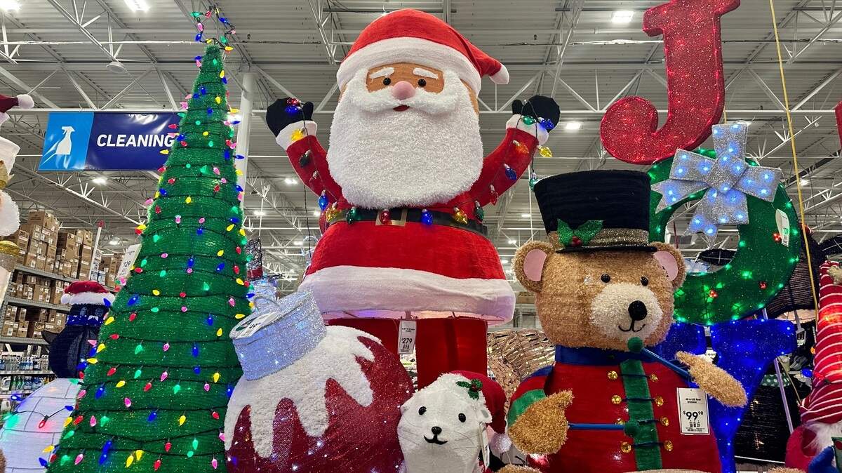This jolly Santa faced a whole lot of ghouls in a hardware store Sherry Kuehl visited recently.