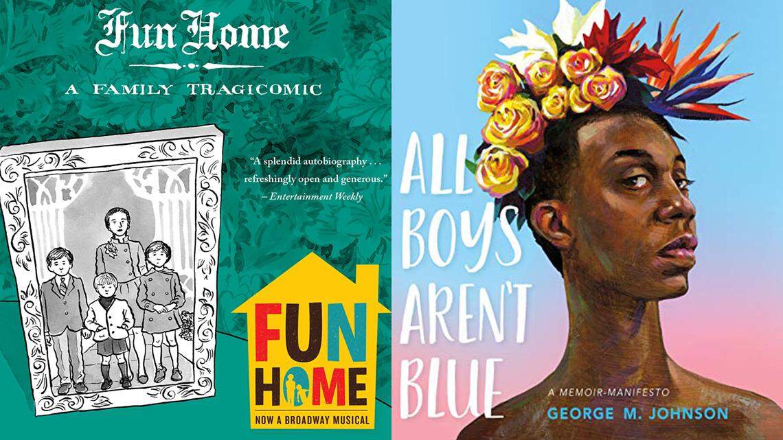 North Kansas City Schools has removed the acclaimed books “Fun Home” and “All Boys Aren’t Blue” from libraries after an outcry from a parents group.