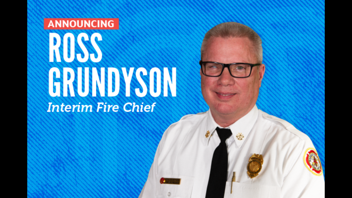 Kansas City Manager Brian Platt announced in a Jan. 27, 2023 news release the appointment of Assistant Fire Chief Ross Grundyson as Interim Fire Chief for the City of Kansas City Fire Department.