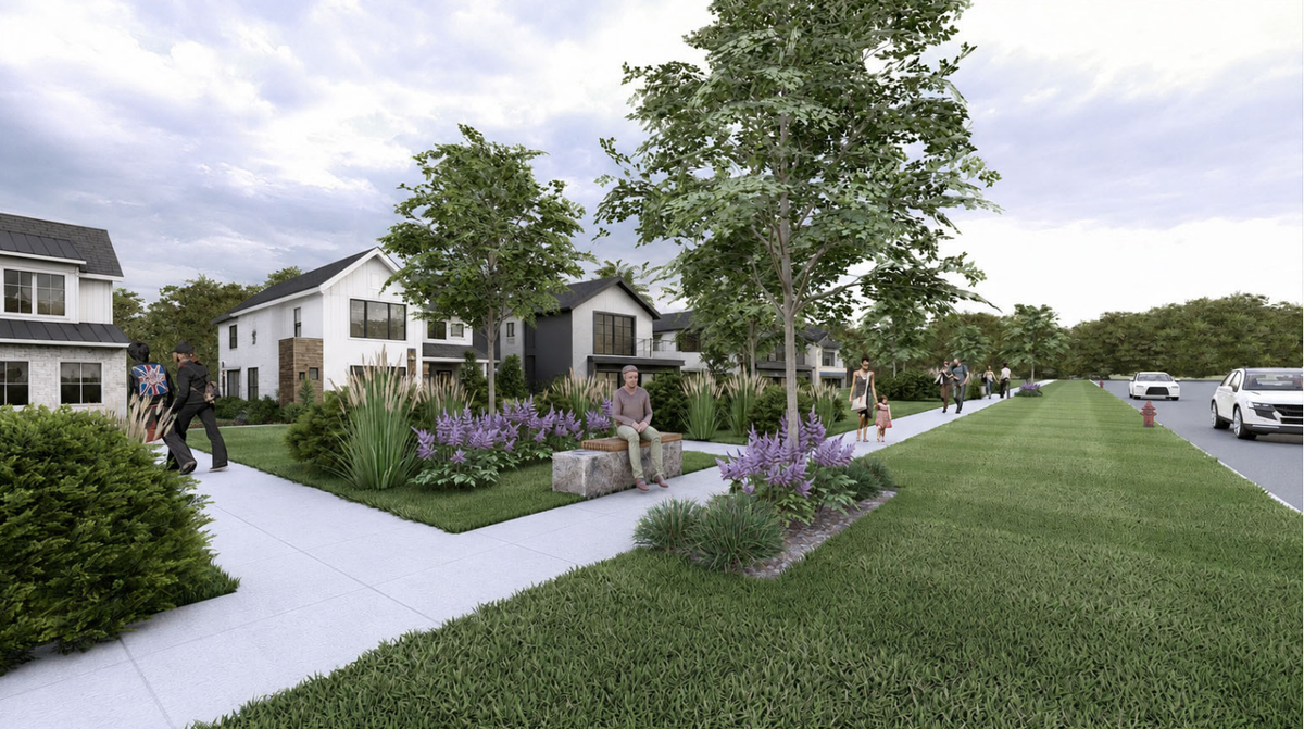 A rendering of what the new housing development at the former YMCA site in Prairie Village would look like once built. 