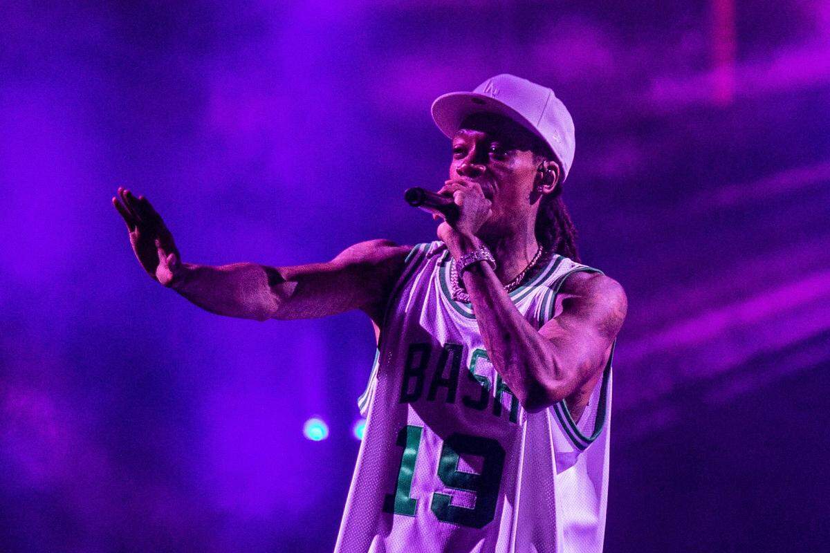 Rap superstar Wiz Khalifa will join mgk on tour Tuesday, June 23 at Morton Amphitheater.