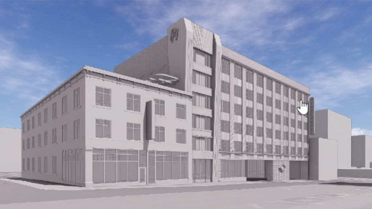 Rendering of The Pendergast hotel
